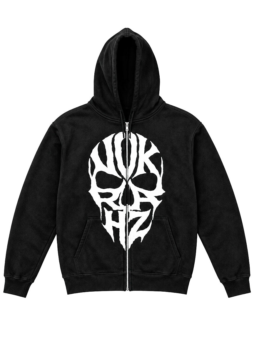 VOKRAHZ SKULL ZIP-UP HOODIE