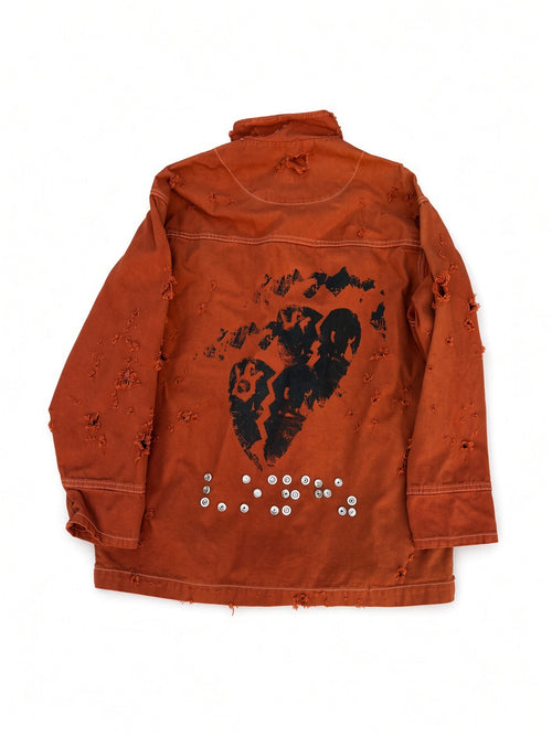 1/1 BRAILLE HEART DENIM JACKET
